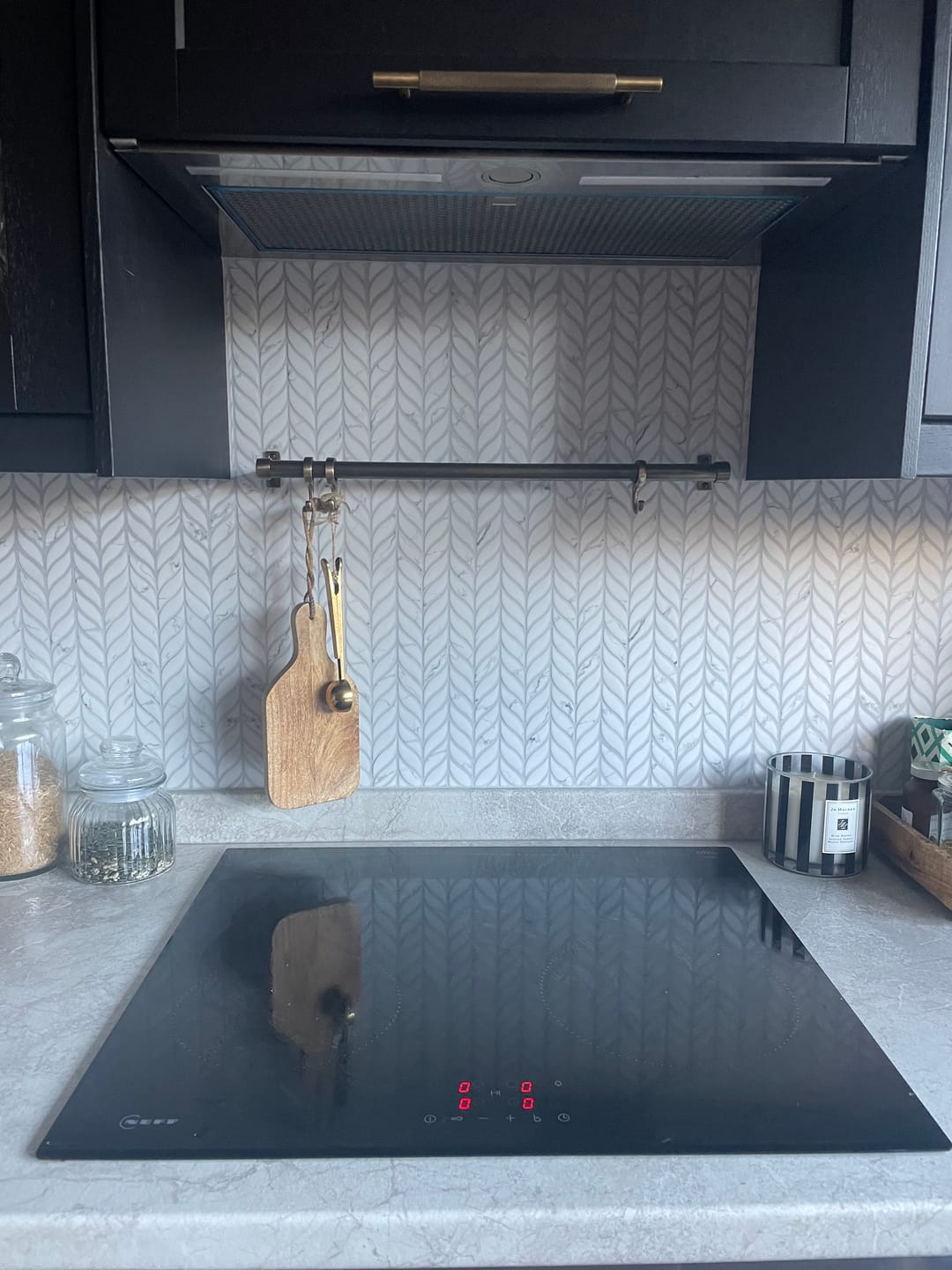 Customer photo review of Aged Brass Hanging Rail
