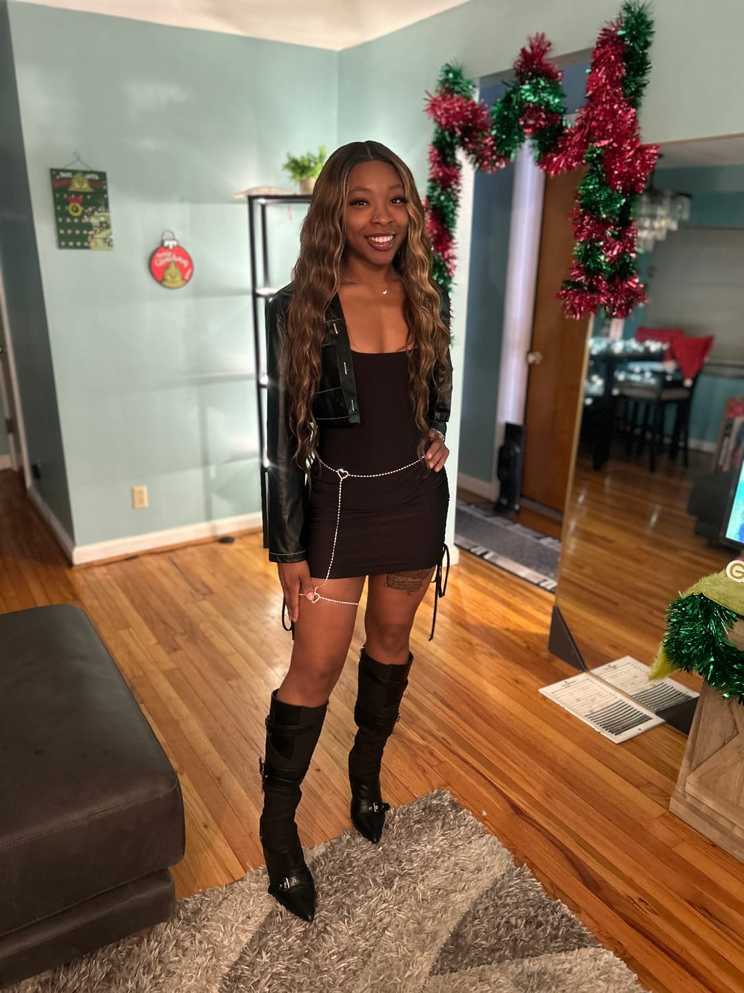 Customer photo review of Outre Melted Hairline Glueless HD Lace Front Wig - LORENZA 40"