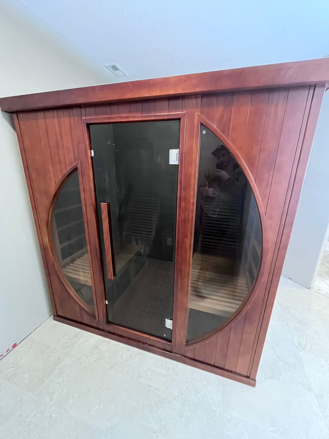 Customer photo review of SAUNASNET® Indoor Sauna Room with Recliner（Best Seller）Far Infrared 01