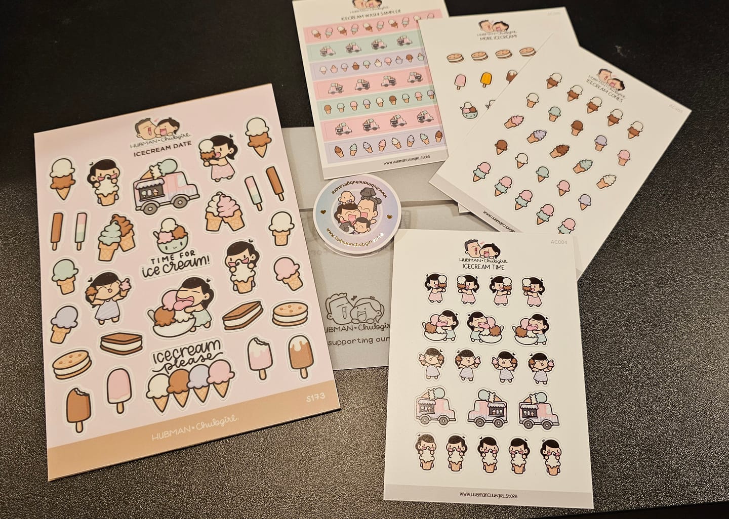 Customer photo review of Ice cream Date Sticker Set