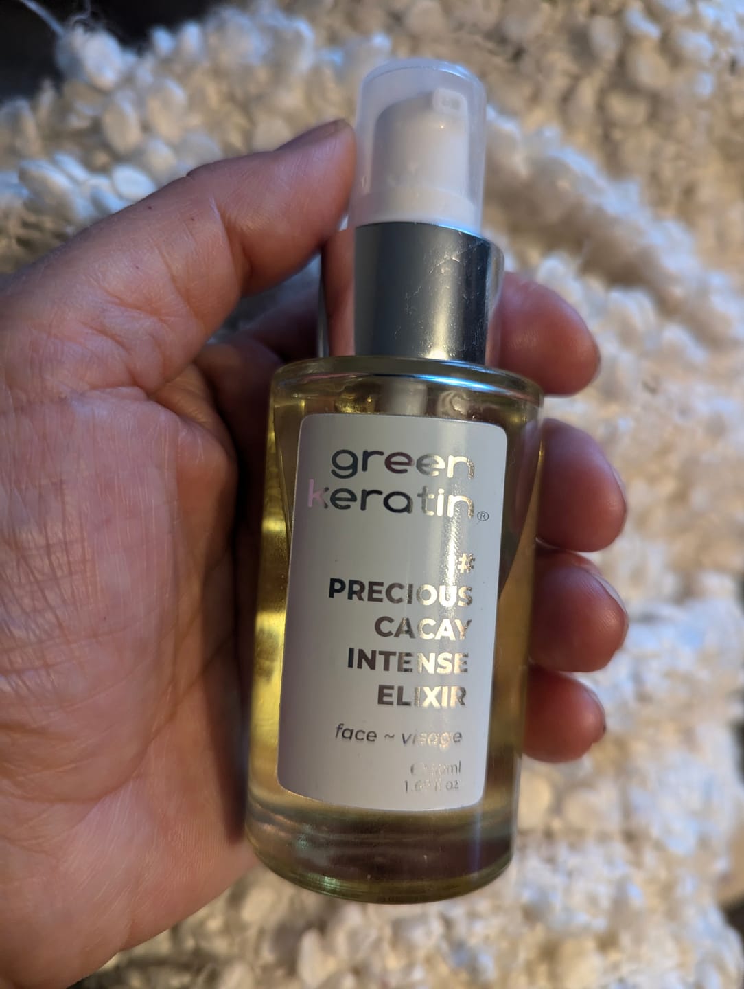 Customer photo review of Precious Cacay INTENSE Elixir - Huile pour le visage, 50ml