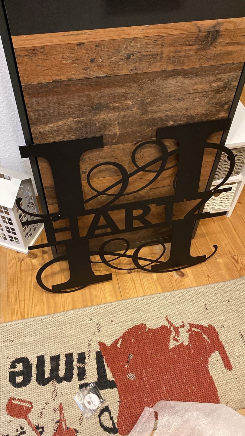Customer photo review of Großes Namens-Monogramm (personalisierbar)