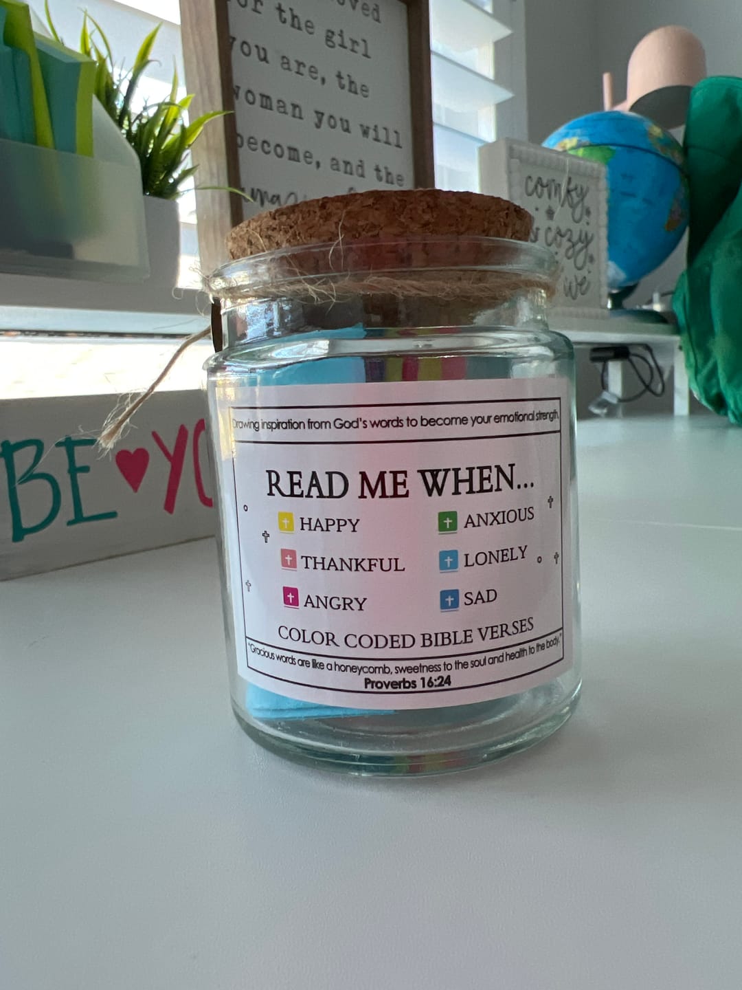 Customer photo review of (BUNDLE OFFER) Handmade 90 Day Bible Verses Jar (Comes With Christian Gift Box)