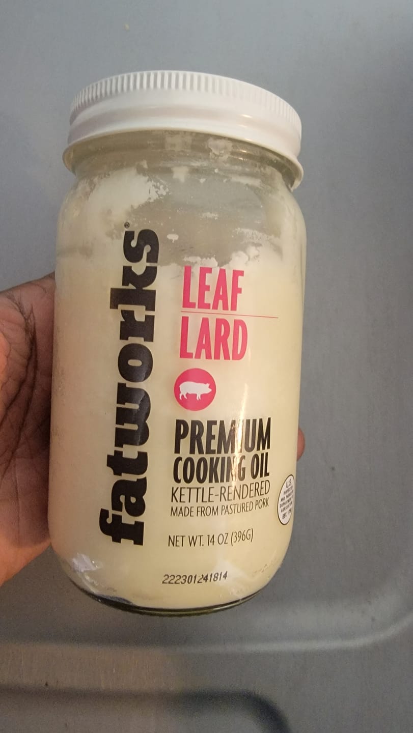Customer photo review of Pasture Raised Leaf Lard (14 oz)