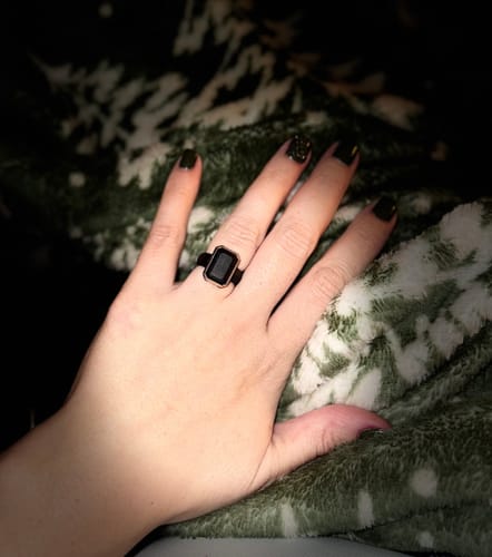 Customer photo review of Emerald Collection- Silicone Rings with Metal Frame