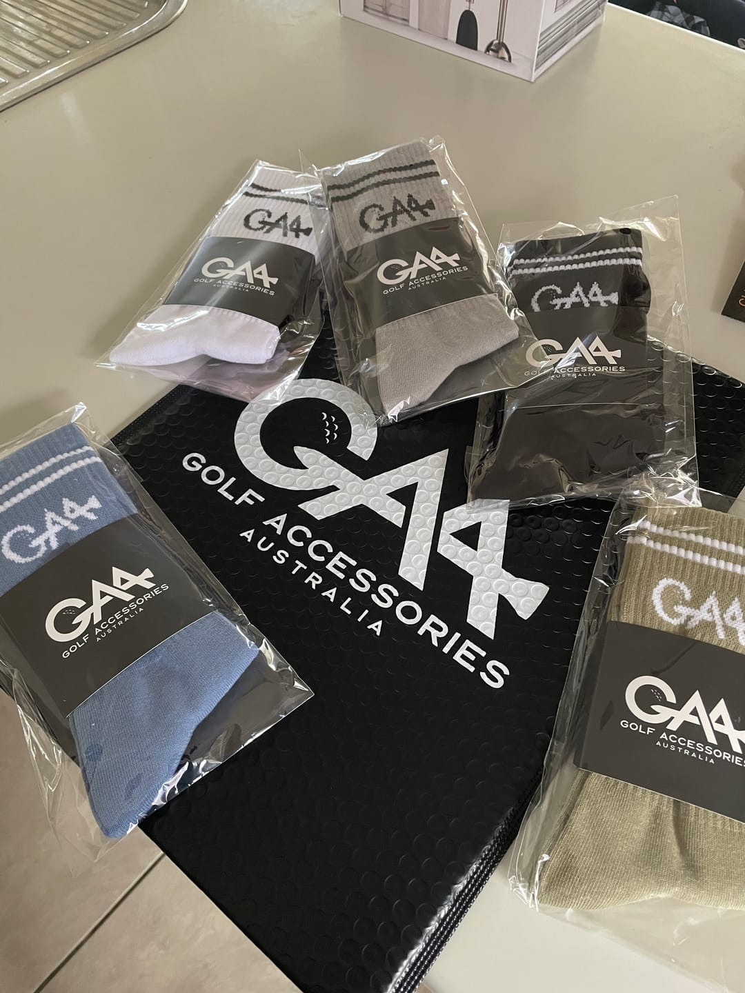 Customer photo review of Fairway Crew Sock All colours multipack