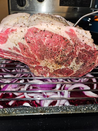 Customer photo review of PRIME RIB ROAST (BONE-IN LIMITED QUANTITY)