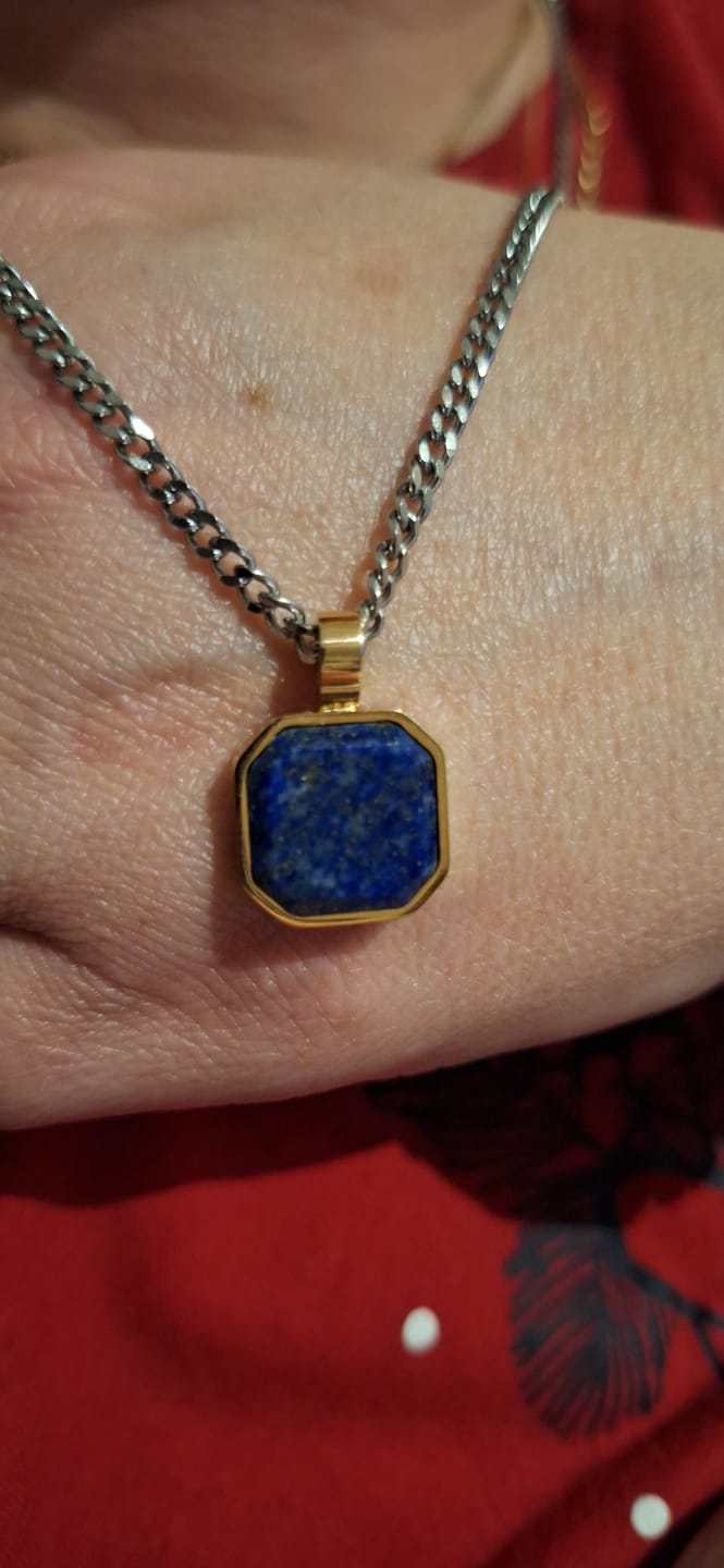 Customer photo review of Bundle Kette: Lapislazuli - Gold - Für Sie