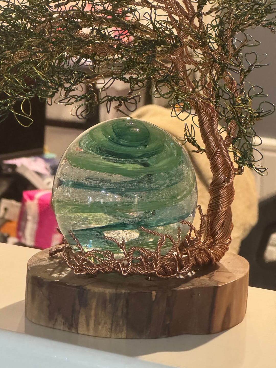 Customer photo review of Reading Tree Of Life with Tranquil Swirl Orb