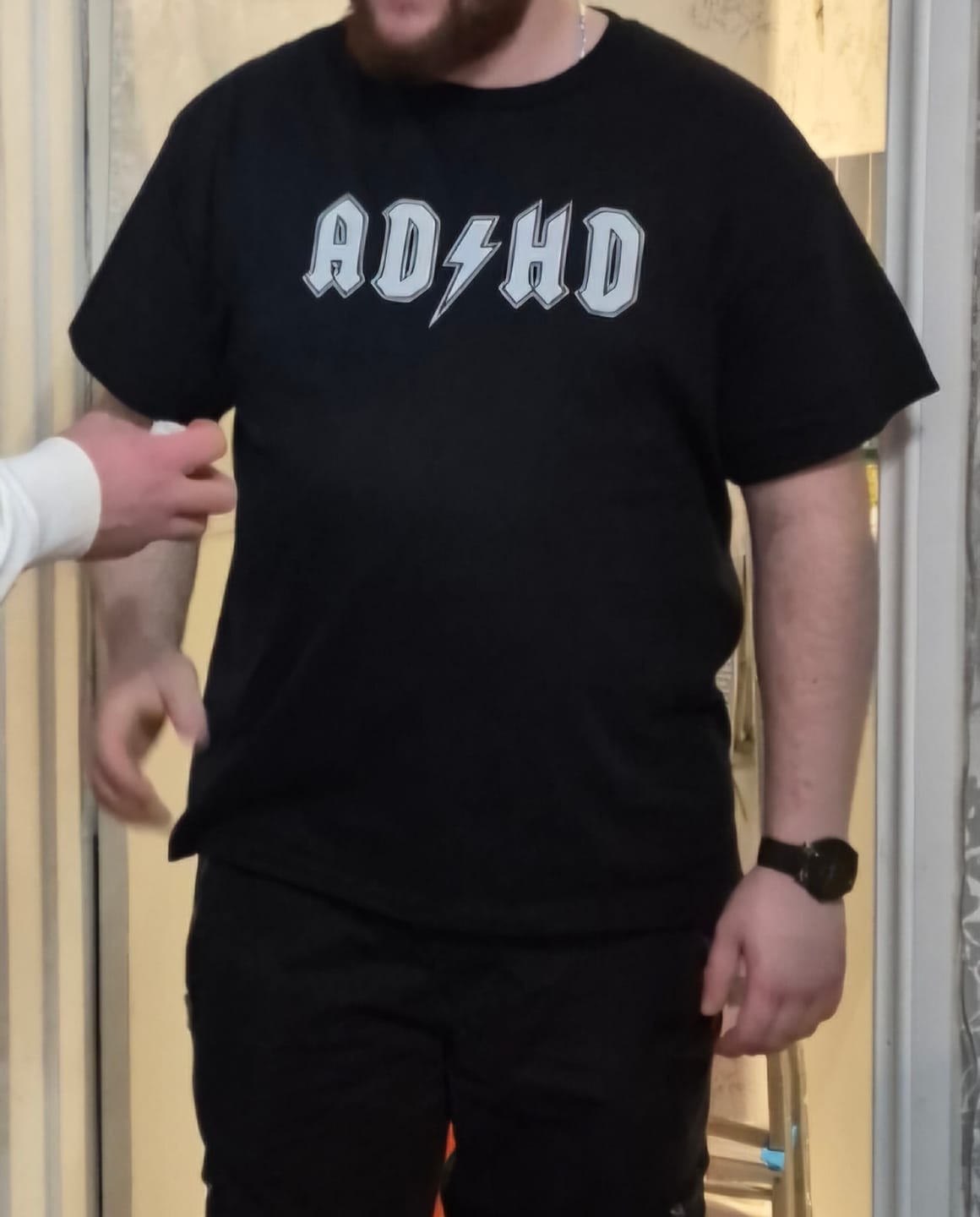 Customer photo review of AD/HD: AC/DC Parody T-shirt
