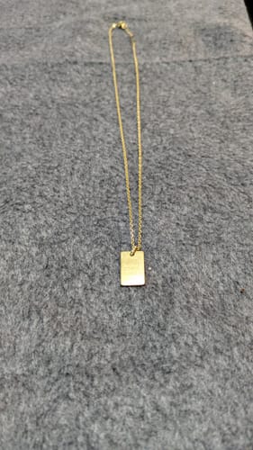 Customer photo review of Engravable Pavé Pendant Necklace