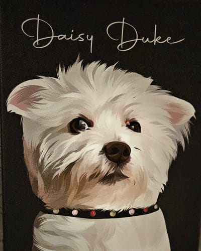 Customer photo review of Pet Art Canvas Wrap
