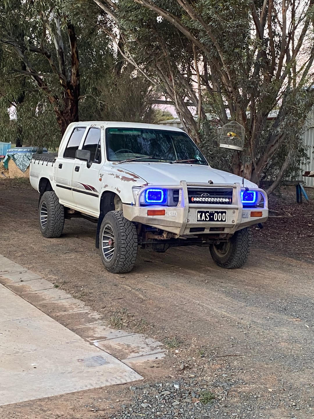 Customer photo review of 5X7" LED Colour Chasing Headlights