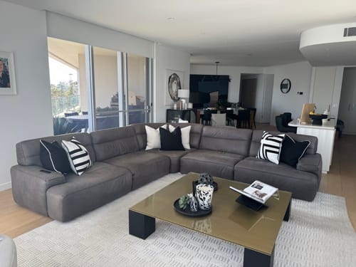 Customer photo review of Linen Modern Regents Cross Lounge Cushion 55 x 55cm