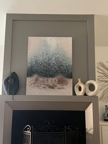 Customer photo review of Modern Raining Texture Abstract Painting
