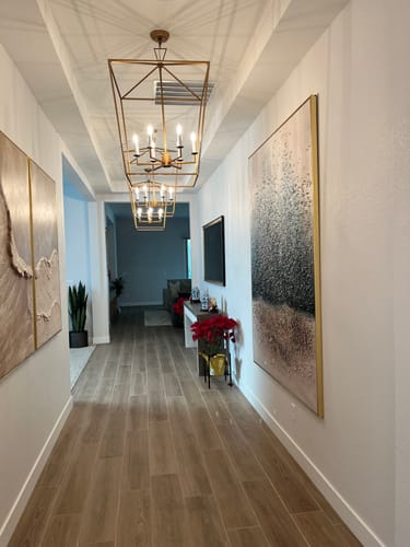 Customer photo review of Modern Raining Texture Abstract Painting