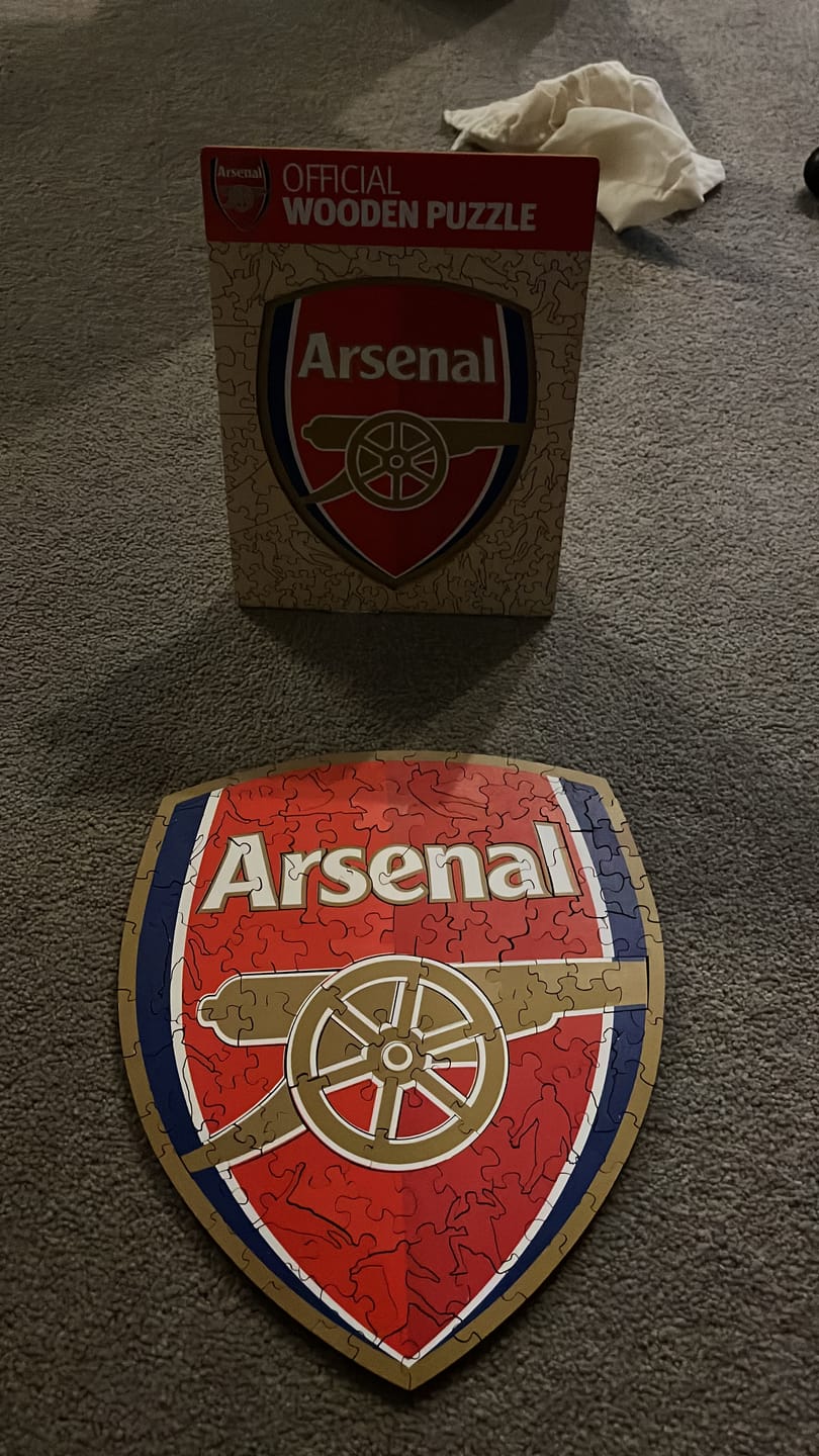 Customer photo review of Arsenal FC® Crest - Wooden Puzzle