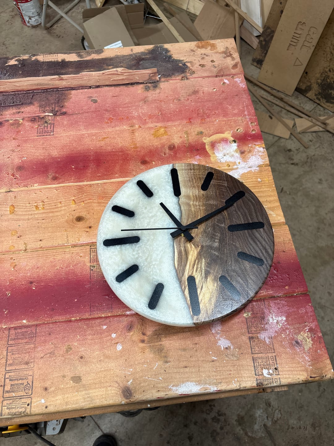 Customer photo review of 12x1" Round Silicone Mold For Epoxy Resin - 12" Circle Mold
