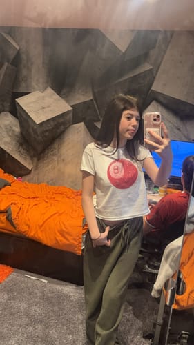 Customer photo review of lucky shot baby tee