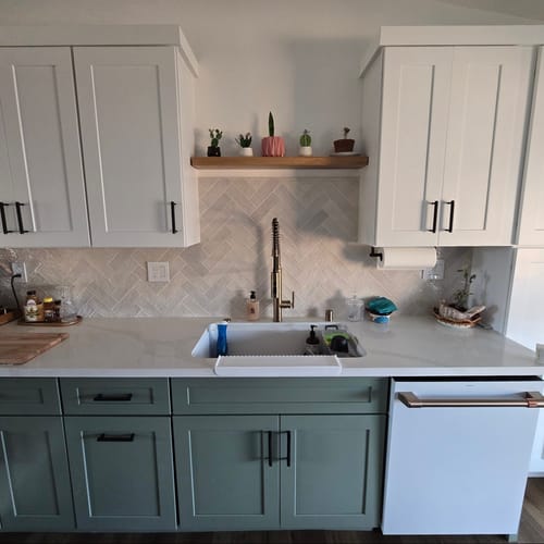 Customer photo review of White Oak Floating Shelves