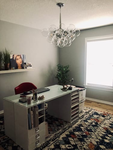 Customer photo review of Modern Cluster Glass Globe Bubble Chandelier