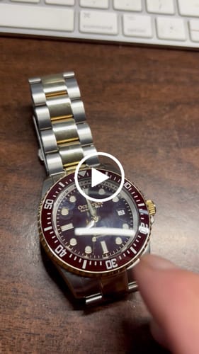 Customer video review of Oceaneva Men's Deep Marine Explorer II 1250M Pro Diver Watch Brown Yellow Gold