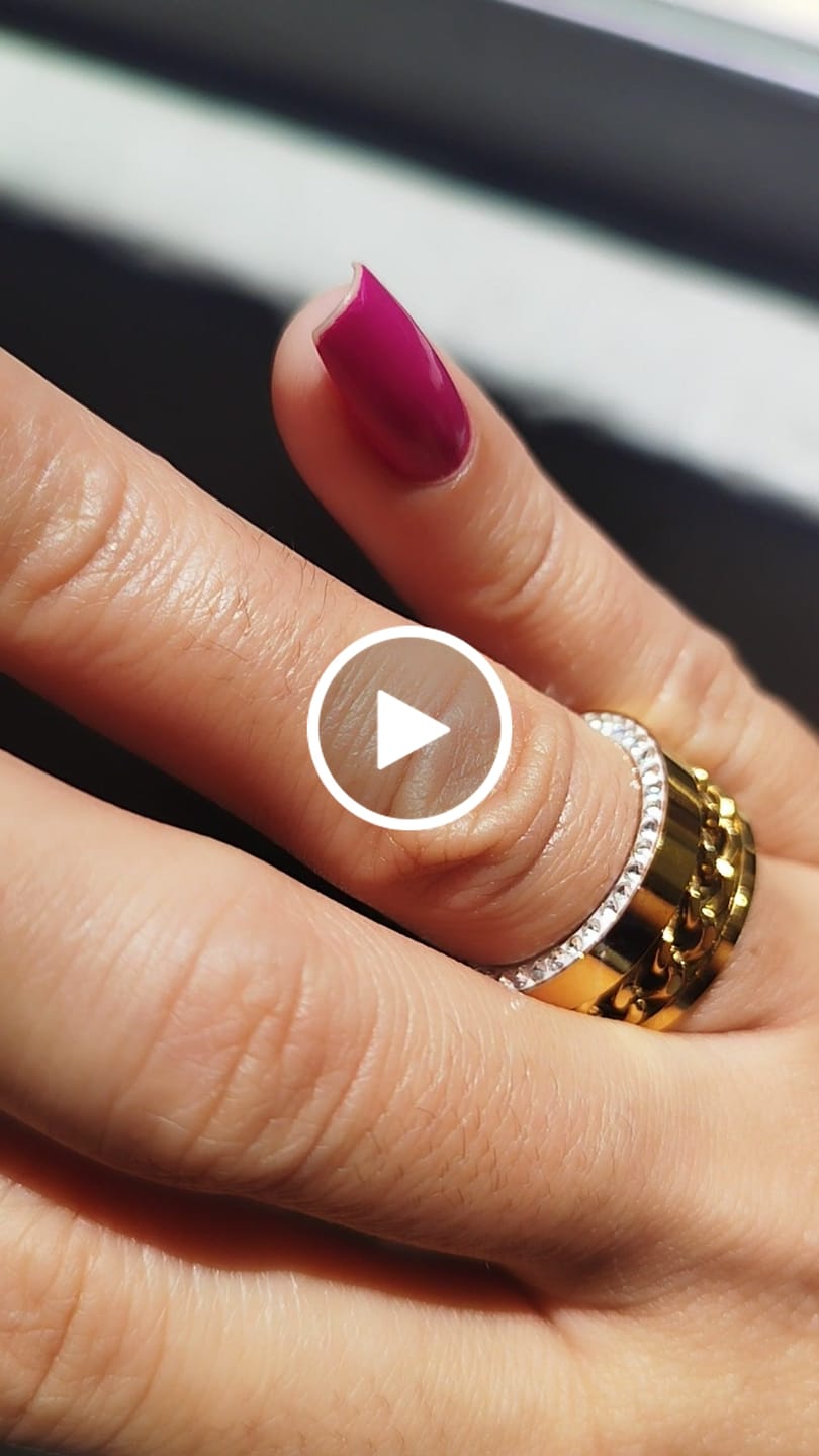 Customer video review of Anel Elos Zircônia Banhado em Ouro 18K