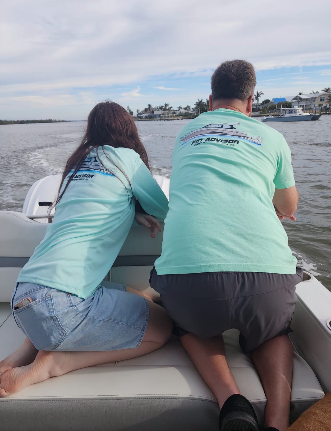 Customer photo review of Custom Boat T-Shirts - With Front Pocket