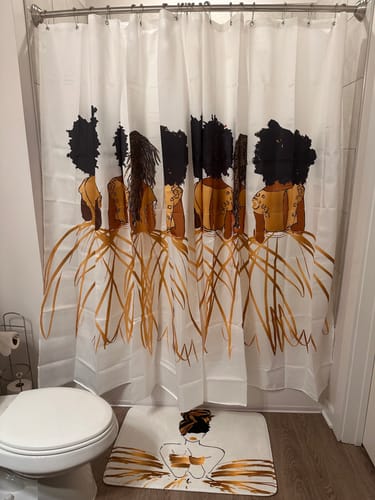 Customer photo review of Royal White Shower Curtain