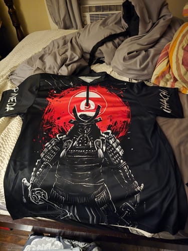Customer photo review of Maxcorners Billiard ball 8,9 Samurai USA Design Personalized Name, Team Name Unisex Shirts