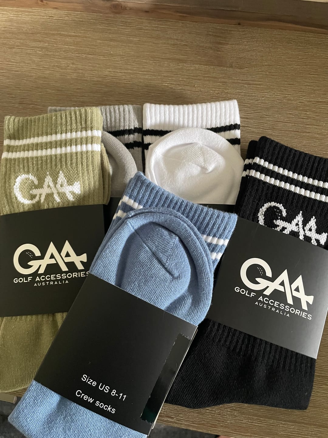 Customer photo review of Fairway Crew Sock All colours multipack