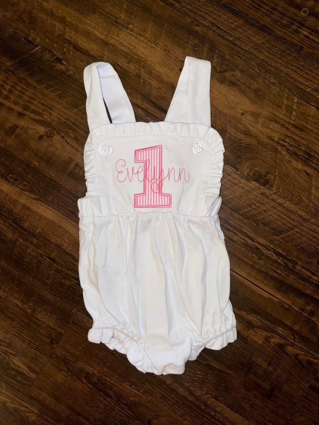 Customer photo review of Ruffle Vintage Bubble Romper
