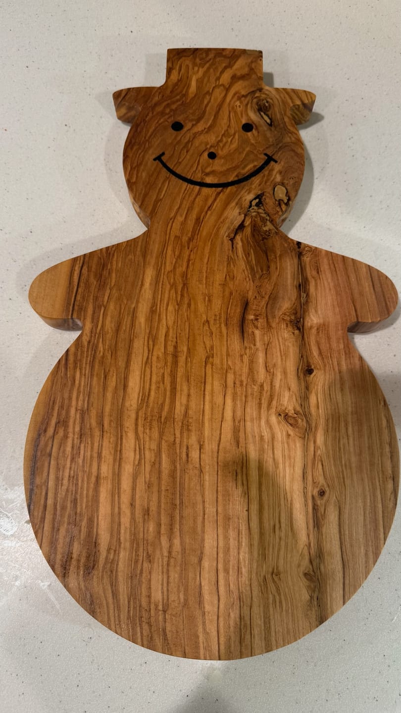 Customer photo review of 15.75x9.20" Snowman Tray 1 Acrylic Router Template [Limited Edition]