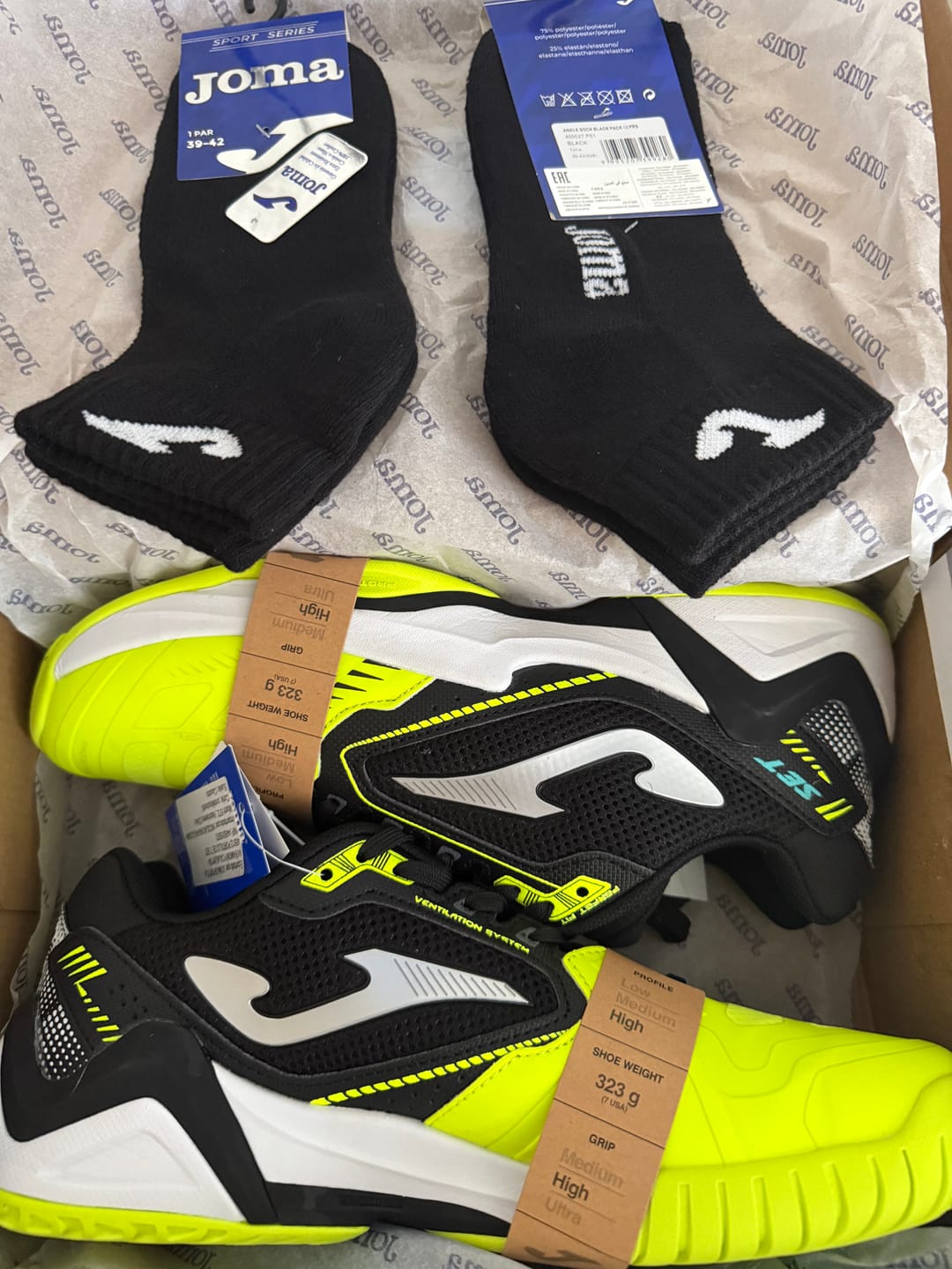 Customer photo review of Calcetin Joma Corto Negro
