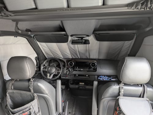 Customer photo review of Sprinter Storyteller - Windshield Shade