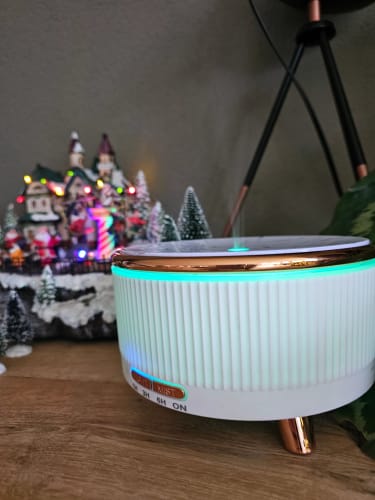 Customer photo review of Serenity - Geurwolkje® Diffuser - Marmer, roségoud en wit - 500 ml