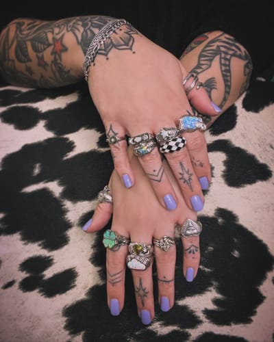 Customer photo review of Harlequin Goth Silver