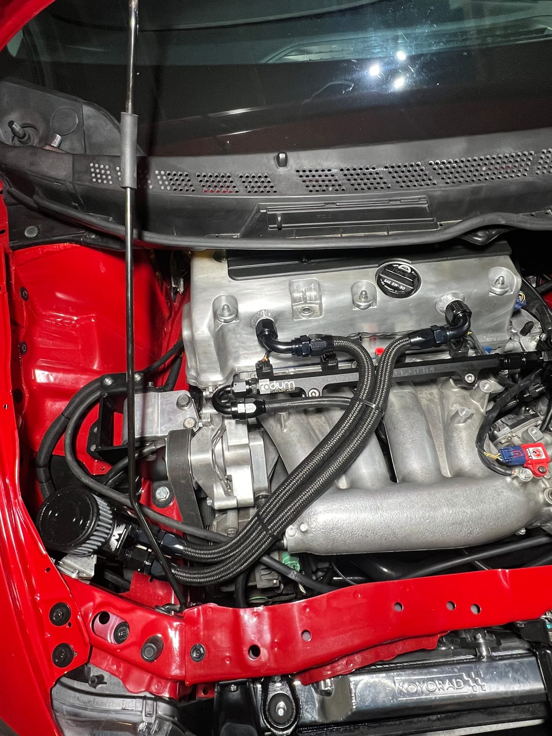 Customer photo review of Motion Raceworks Catch Can Kit for MRW Billet Valve Covers