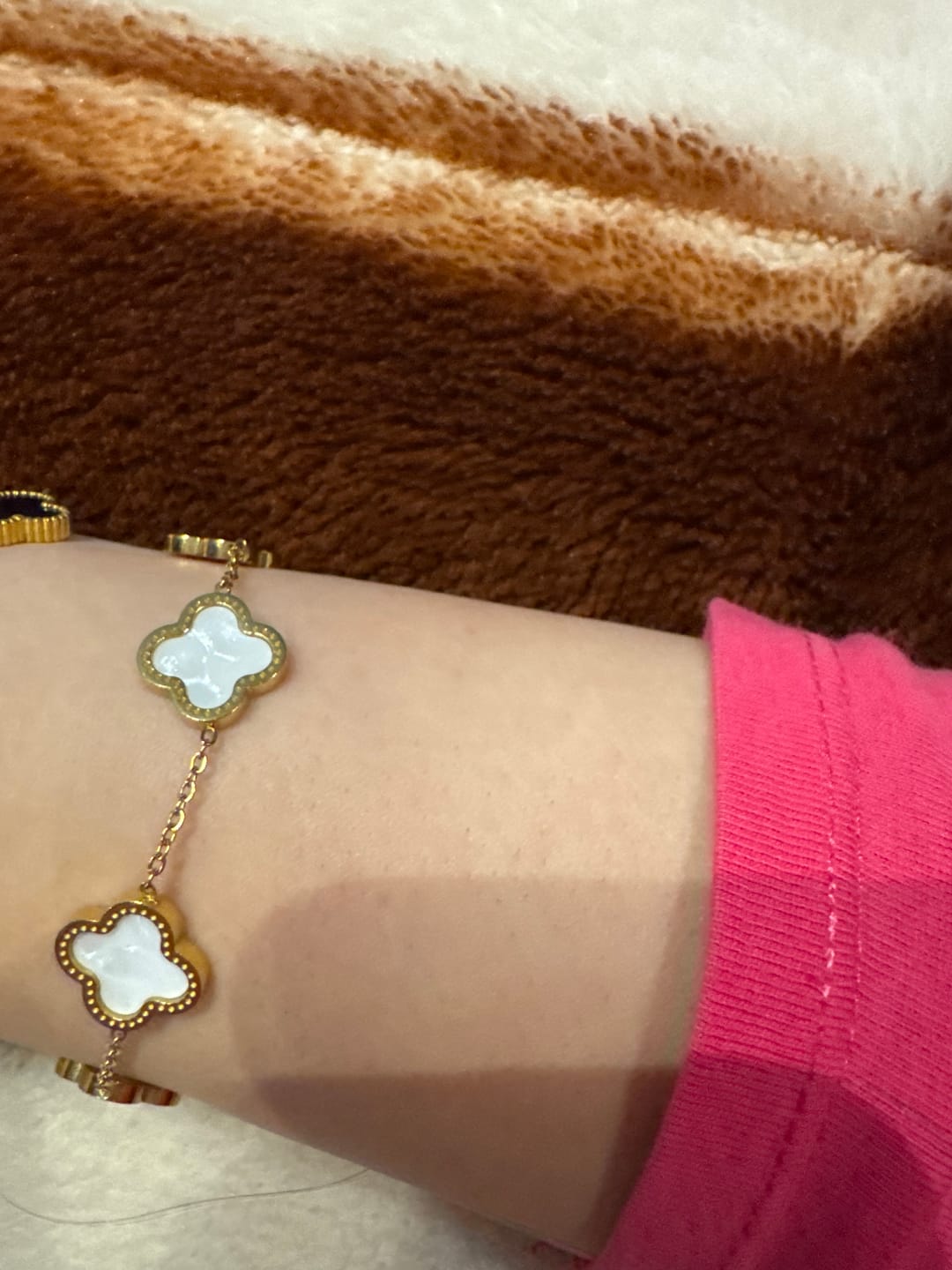 Customer photo review of Set Bratara + Colier Auriu Flower