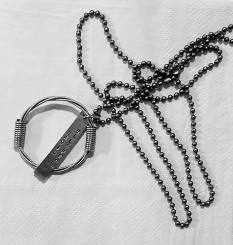 Customer photo review of DAVID ELLEFSON OF MEGADETH BASS GUITAR NECKLACE