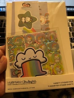 Customer photo review of Rainbow Unicorns Variety Sticker Pack