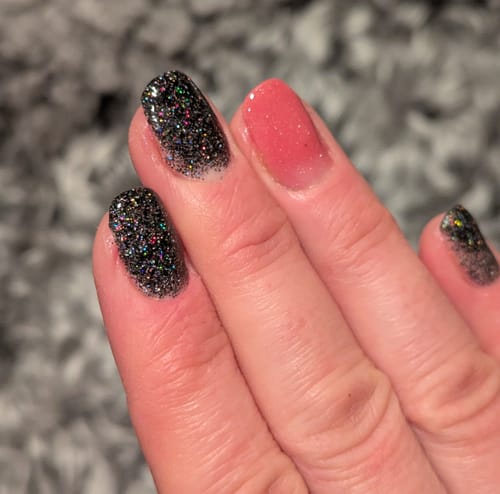 Customer photo review of Black Out Dipping Powder