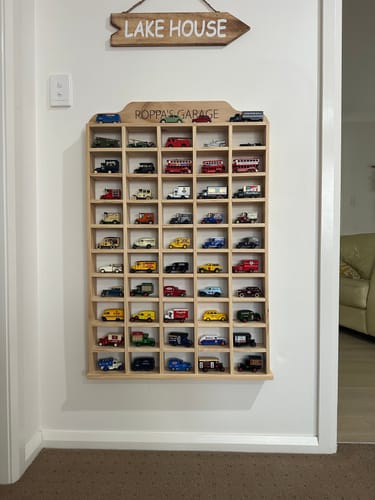 Customer photo review of Kids Car Garage Storage