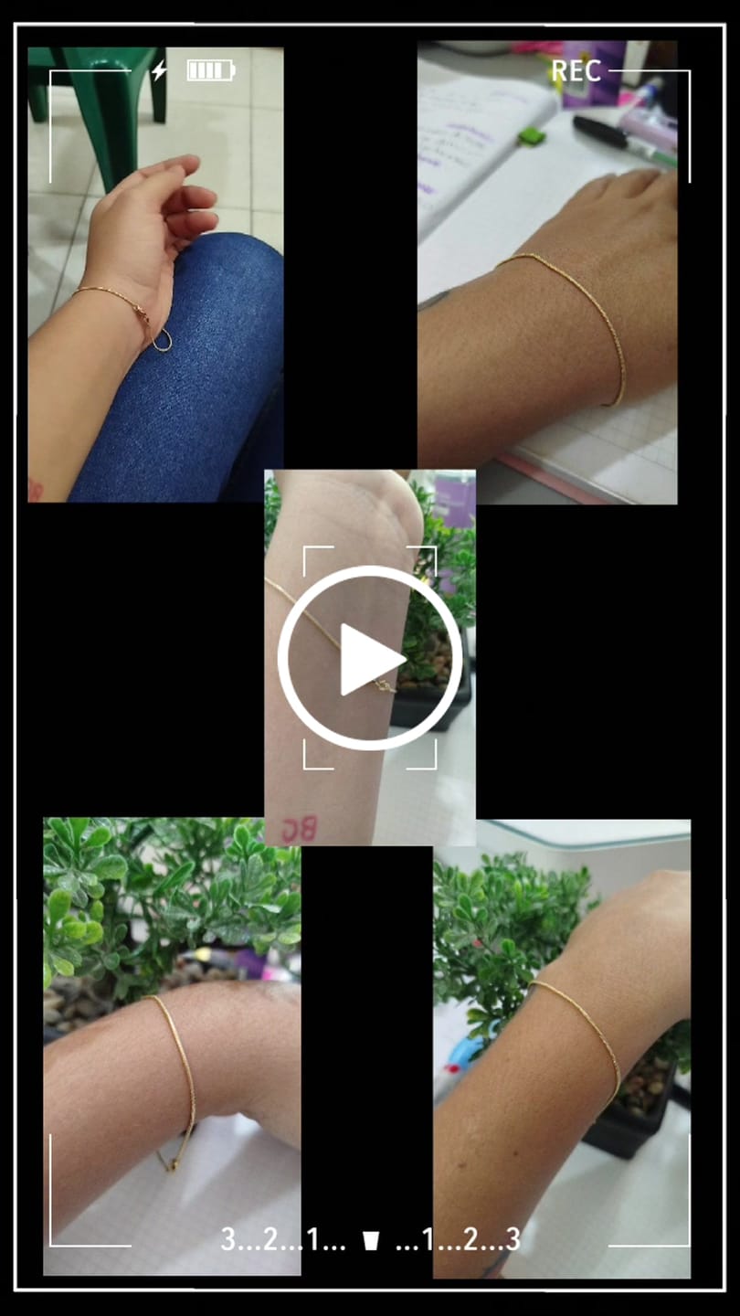 Customer video review of Pulseras Cola de Ratón en Oro laminado 18k Para Pareja