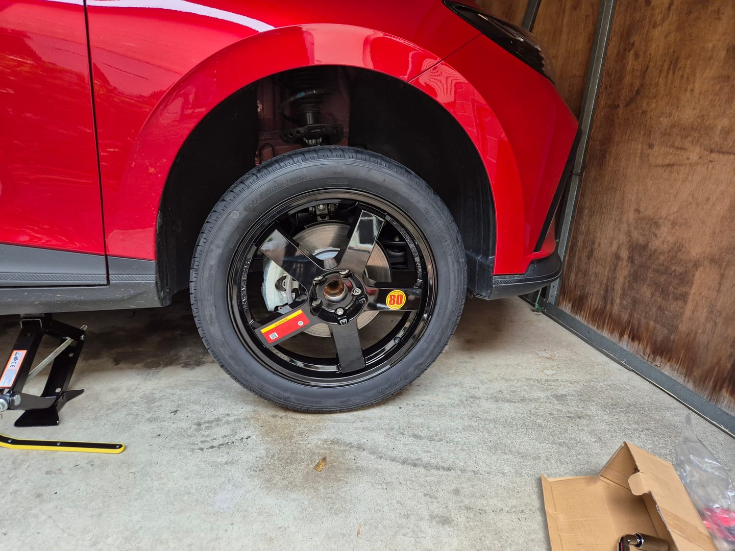 Customer photo review of MG MG4 EV incl Xpower Space Saver Spare Wheel - HUB CENTRIC - Braumach Spare Wheel Kit All Models - 2023-2026