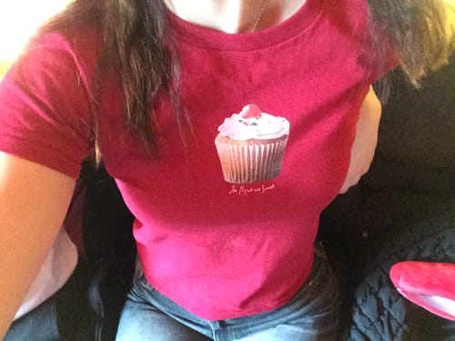 Customer photo review of cupcake baby tee