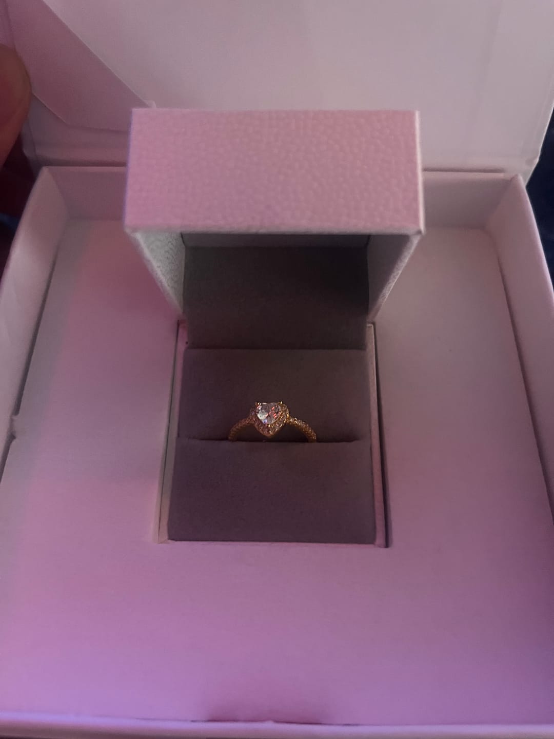 Customer photo review of Glistening Heart Promise Ring