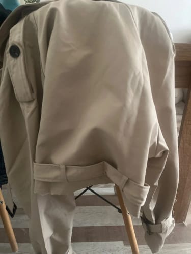 Customer photo review of Blair Cropped Trenchcoat