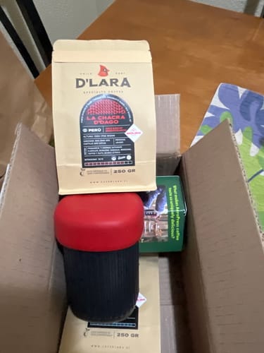 Customer photo review of Pack Aeropress Go + 2 Bolsas 250g Café de Especialidad en Grano o Molido