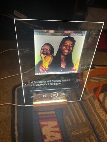 Customer photo review of Custom Song Plaque - The Best Anniversary Gift for Couples
